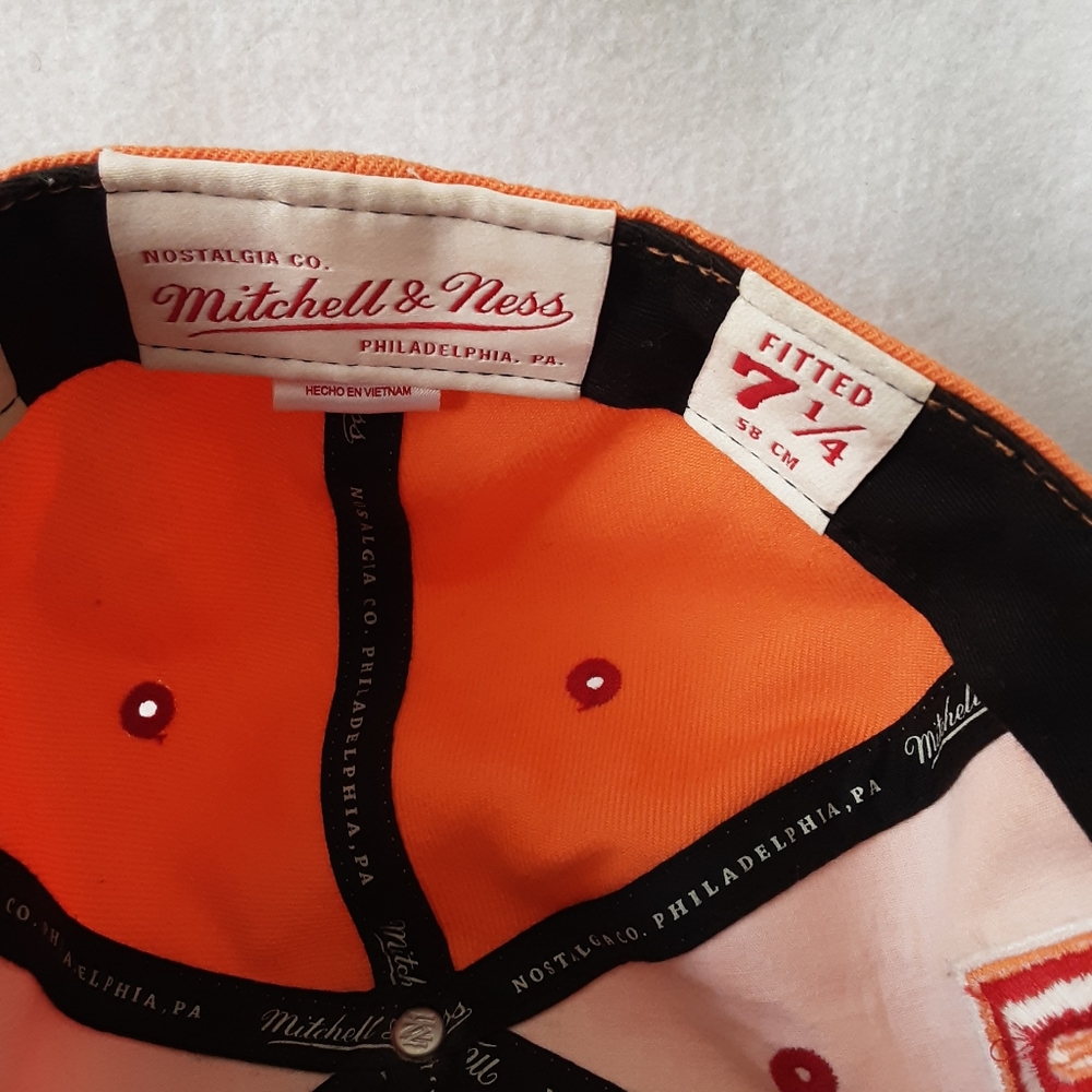 Mitchell & Ness Orange and Red Fitted Cap - Picture 4 of 6